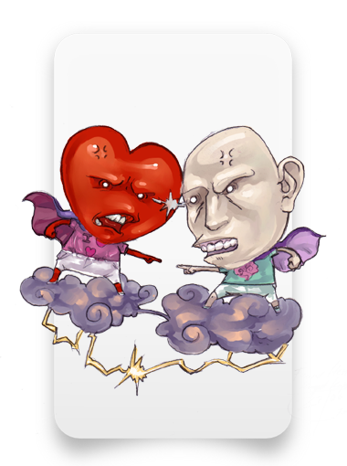 Freund Herz und Kumpel Kopf